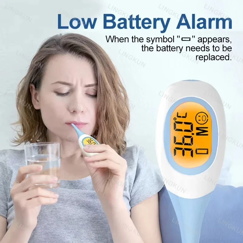 Hot Baby الرقمية تحت الإبط ميزان الحرارة الإلكتروني 8 ثانية قياس سريع مئوية فهرنهايت لينة رئيس درجة حرارة الجسم عن طريق الفم