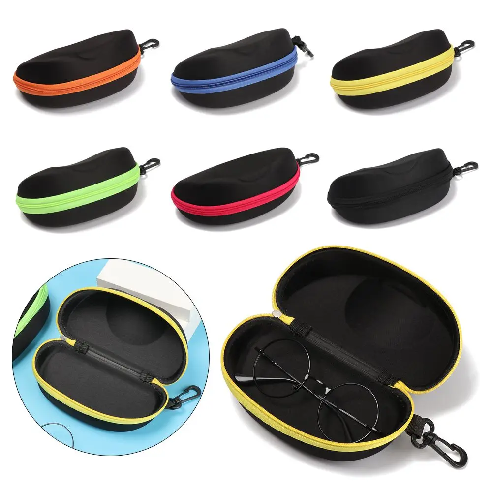 Mousqueton portable pour lunettes de soleil, étui rigide, support de boîte de protection, soins de la vision