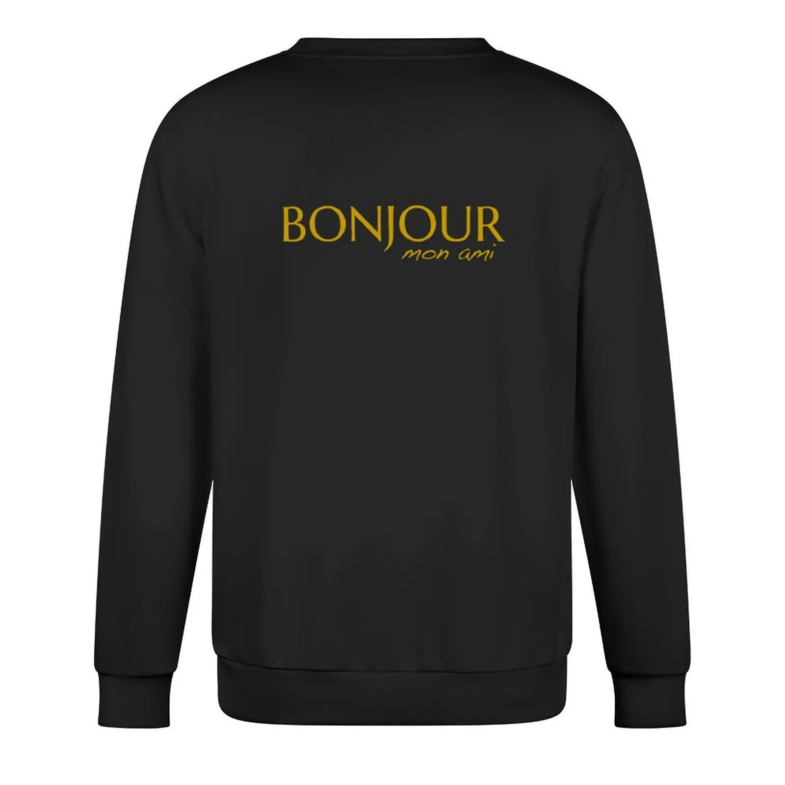 Bonjour Mon Ami - نص فرنسي - بلوفر على الموضة للرجال سترة شتوية جرافيك تي شيرت رجالي ملابس رجالية بلوزات رجالية