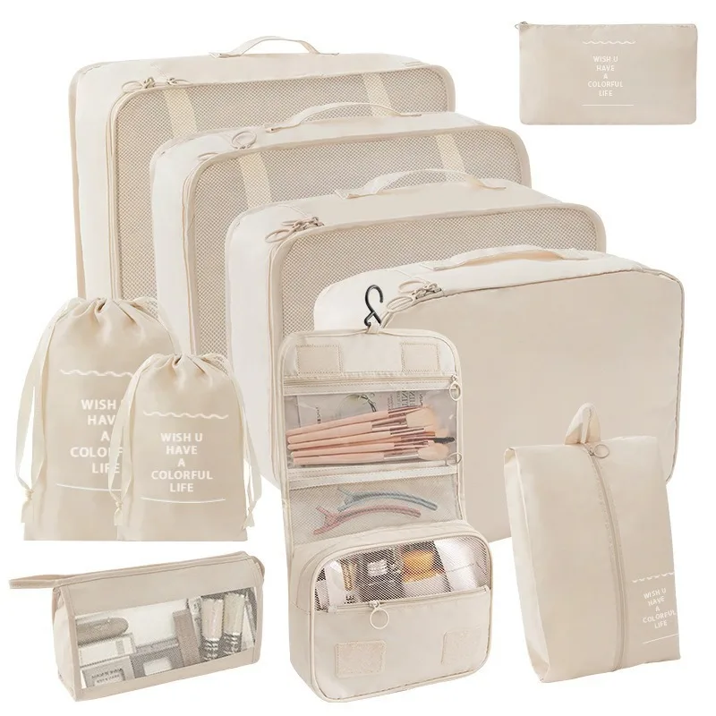 

Portable large capacity storage bag, foldable travel bag, travel nine piece set, storage bag, high-end sense of storage bag