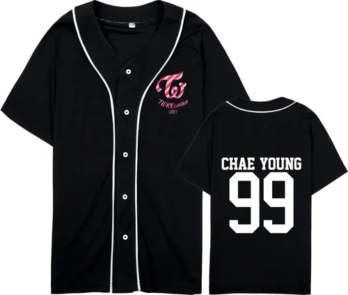 Imagen 2 del producto Camiseta de béisbol KPOP Twice Merch JIYHO CHAEYOUNG SANA DAHYUN JEONGYEON TZUYU MINA NAYEON MOMO camisetas gráficas de manga corta