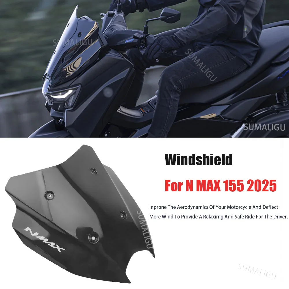 

For NMAX 125 N MAX 155 TECH MAX 2025 Motorcycle Sport Touring Windshield Deflector Fairing Windshield Spoiler Accessories