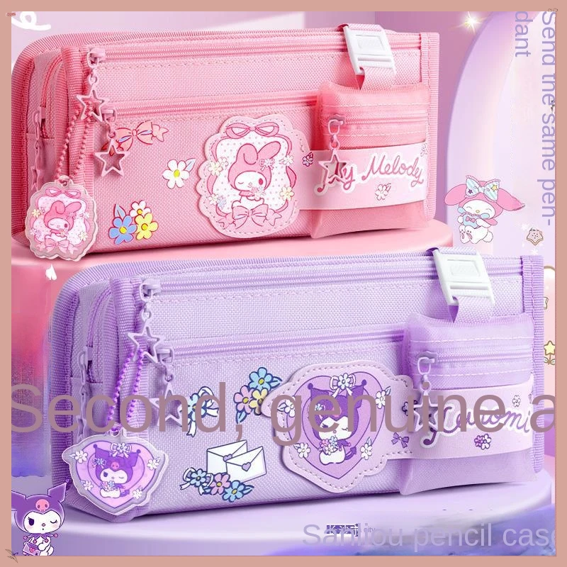 

Sanrio Melody Jade Guigou Kuromi Large Capacity Pen Bag Stationery Box Girls Student Stationery Bag The Best Gift for Children