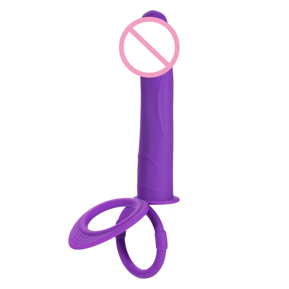 Double Penetration Anal Plug Vibrator Strap On Dildo Cock Ring Vagina Stimulator Penis Massager Adult Sex Toys For Couples