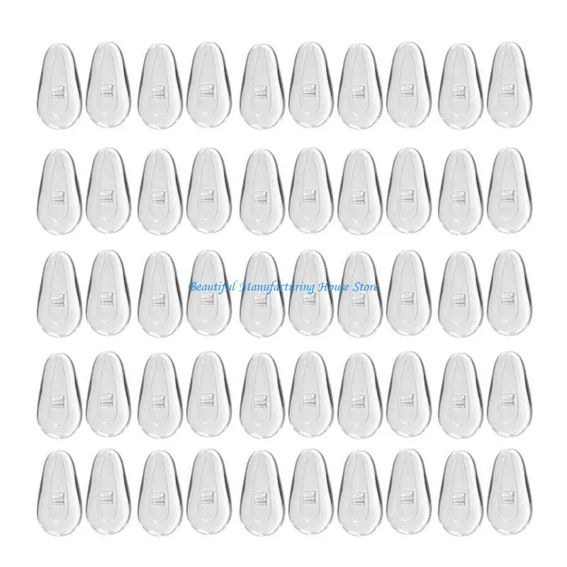 

E56A 25 Pair/Lot Silicone Eyeglass Soft Nose Pad On Nose Pad Glasses Massage for Health Care Anti-Slip Tool for Sungla