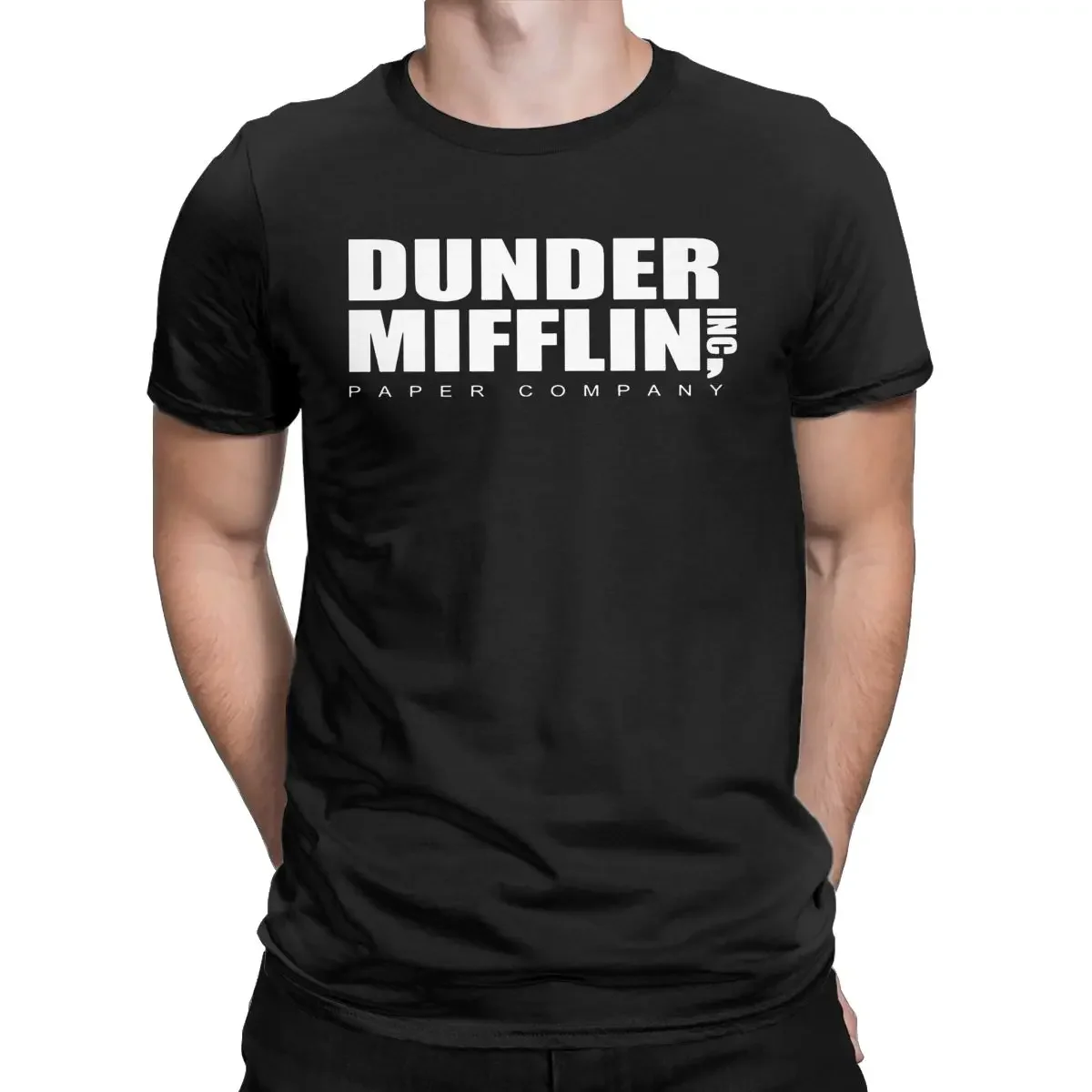 

Мужские футболки Dunder Mifflin Inc, Офисная 100% хлопковая футболка с коротким рукавом, футболки для ТВ-шоу, оригинальные топы