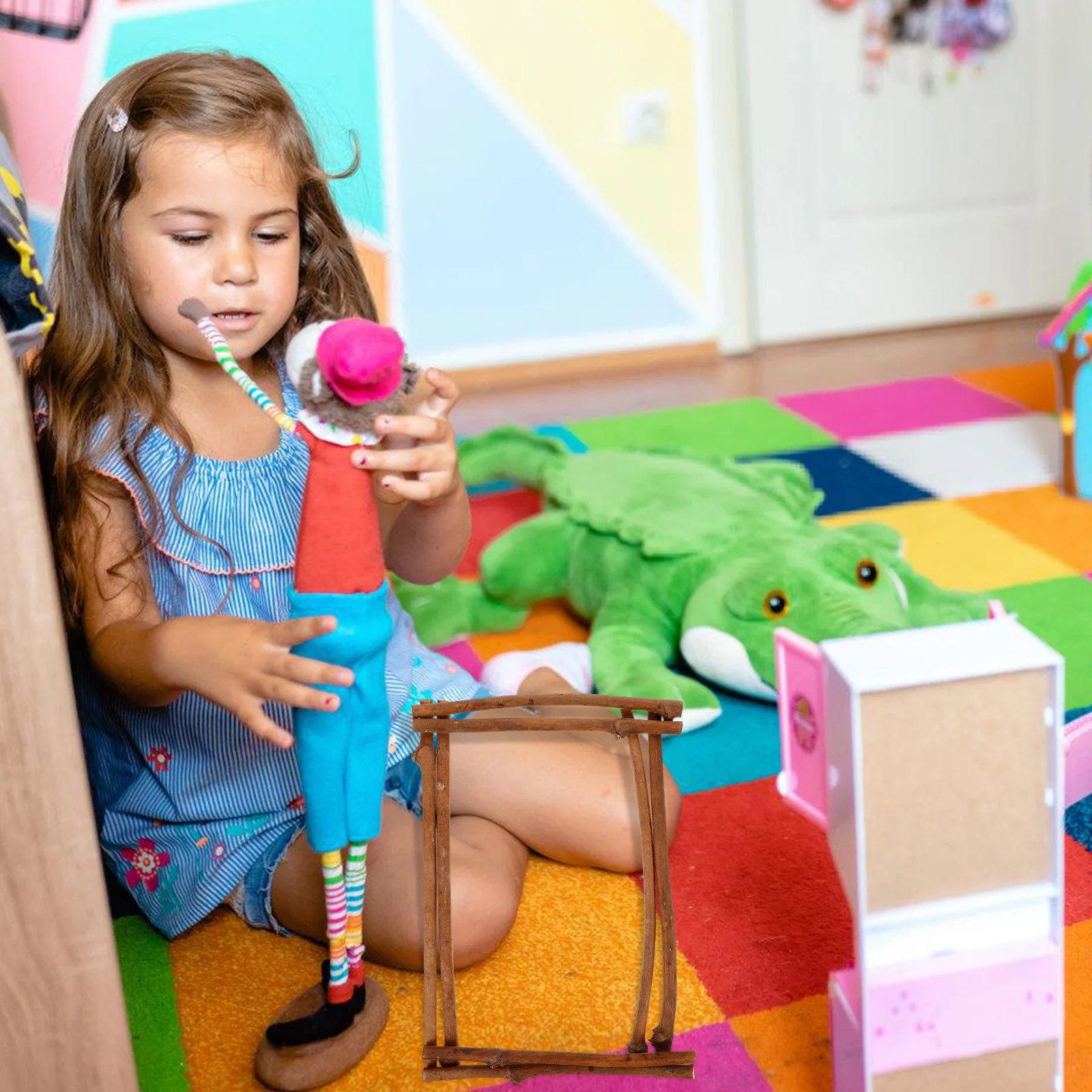 

5pcs 5 Count Arch Outdoor Decor Unfinished Wood Wreath Frame Brown Wedding Decorations