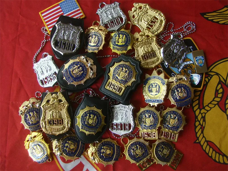 NEW US City of New York Department Metal Badge Cosplay Inspector Detective Sergeant Shirt Lapel Badge Brooch Pin