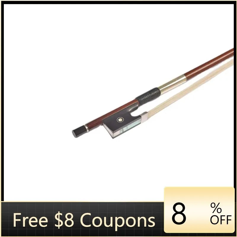 

STLF New ArrivalBow 4/4 Full Size Violin Bow White Horsehair Lizard Grip Ebony Frog Parisian Eye Inlay for Advanced Player
