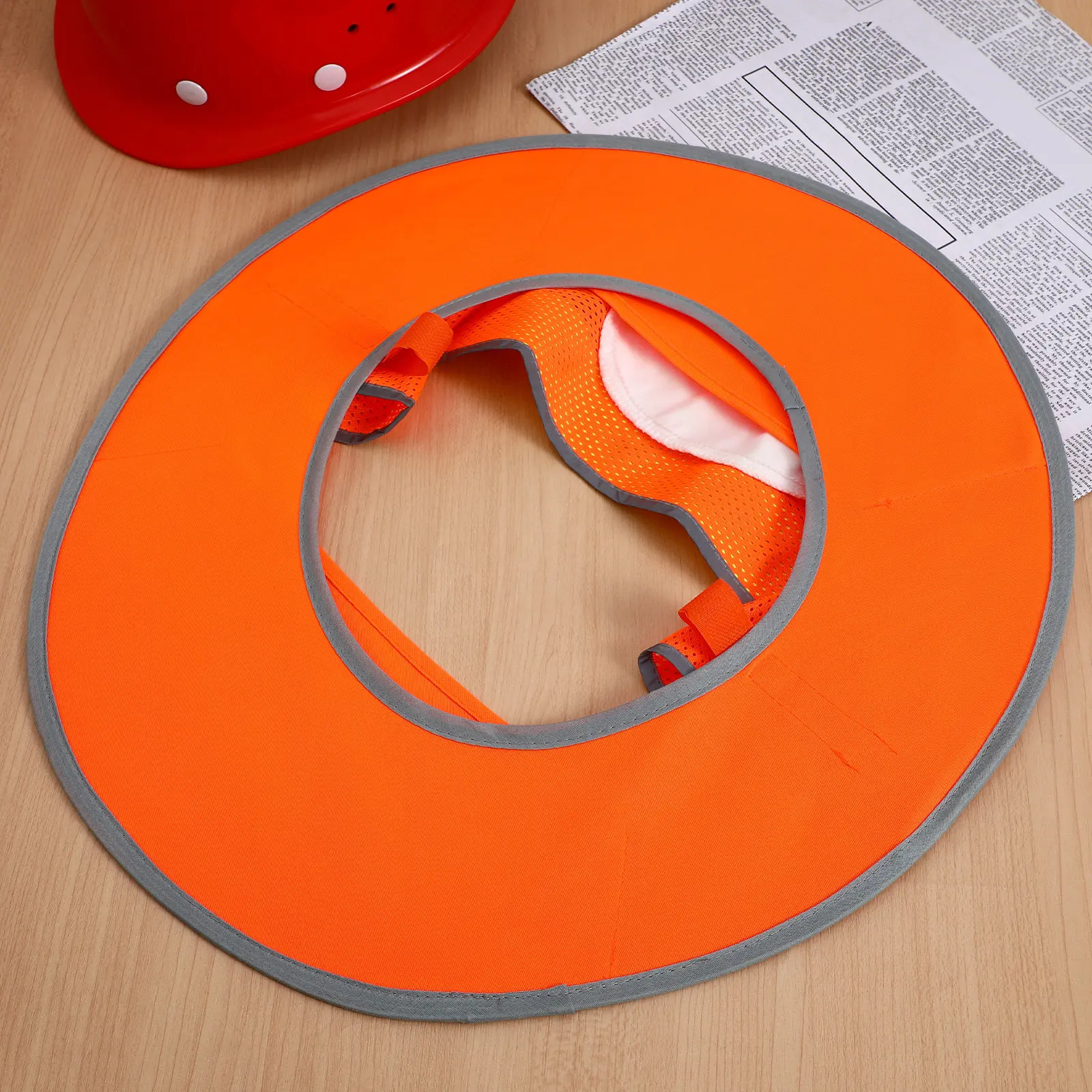 2Pcs Hard Hat Sun Shade Full Brim Safety Visor Bright Color Reflective Enhanced Visibility Breathable Comfort Long Wear