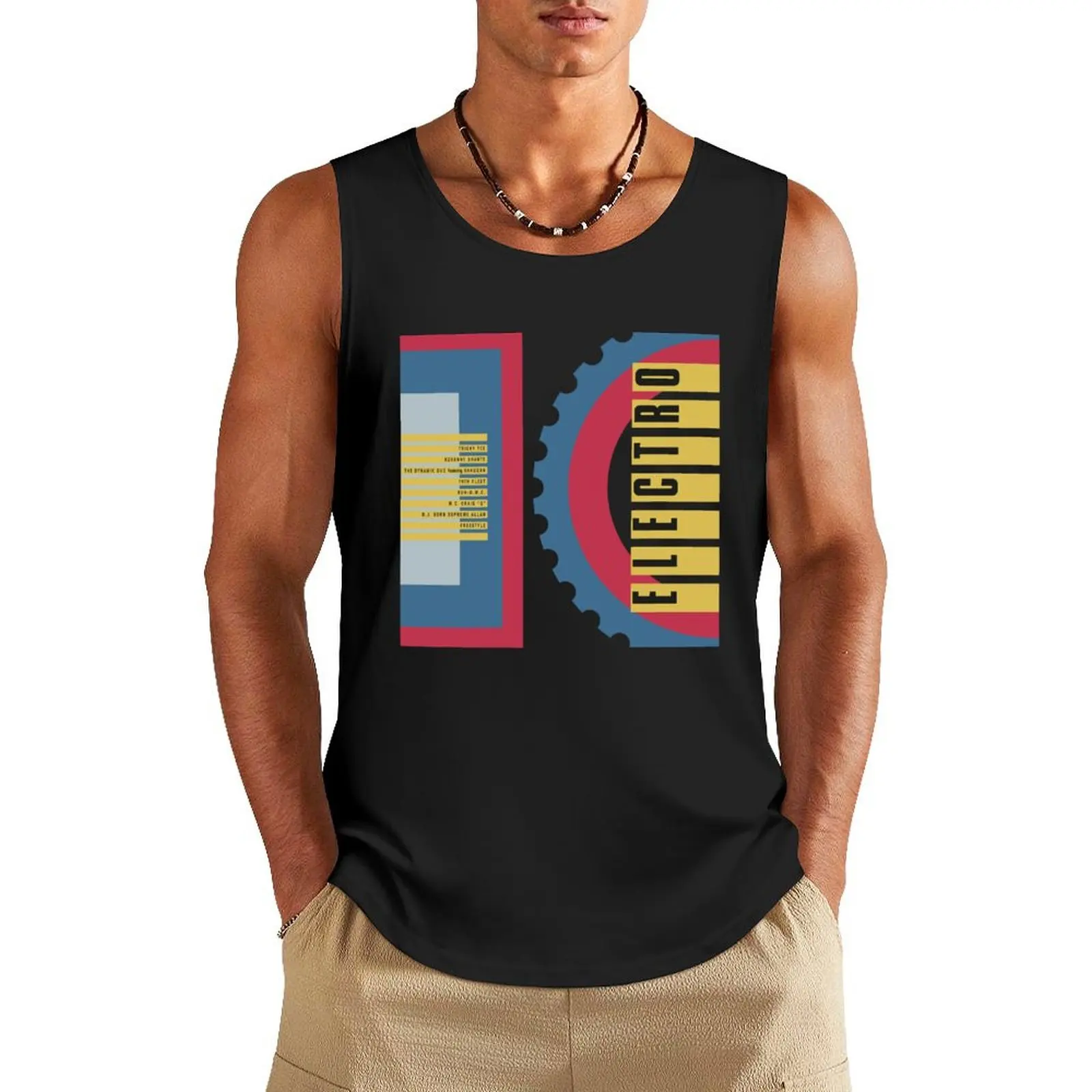 

Electro 10 Old School Hip Hop Tank Top men clothings gym shirts t shirt