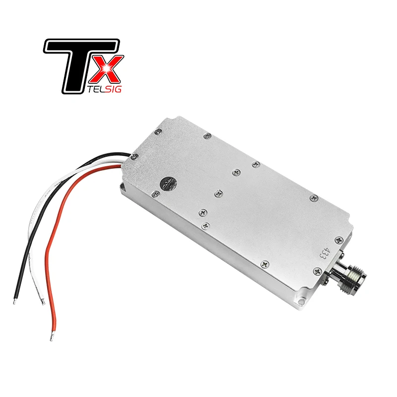 

UAV Countermeasure Module 433mhz Full 60 Watts of Power Drone Signal Amplifier RF Amplifier Type N Connector