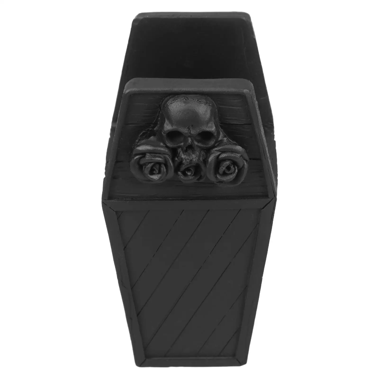 Skull Pen Holder Makeup Brush Stand Desktop Storage Container Stationary Organizer Supply Pencil Office