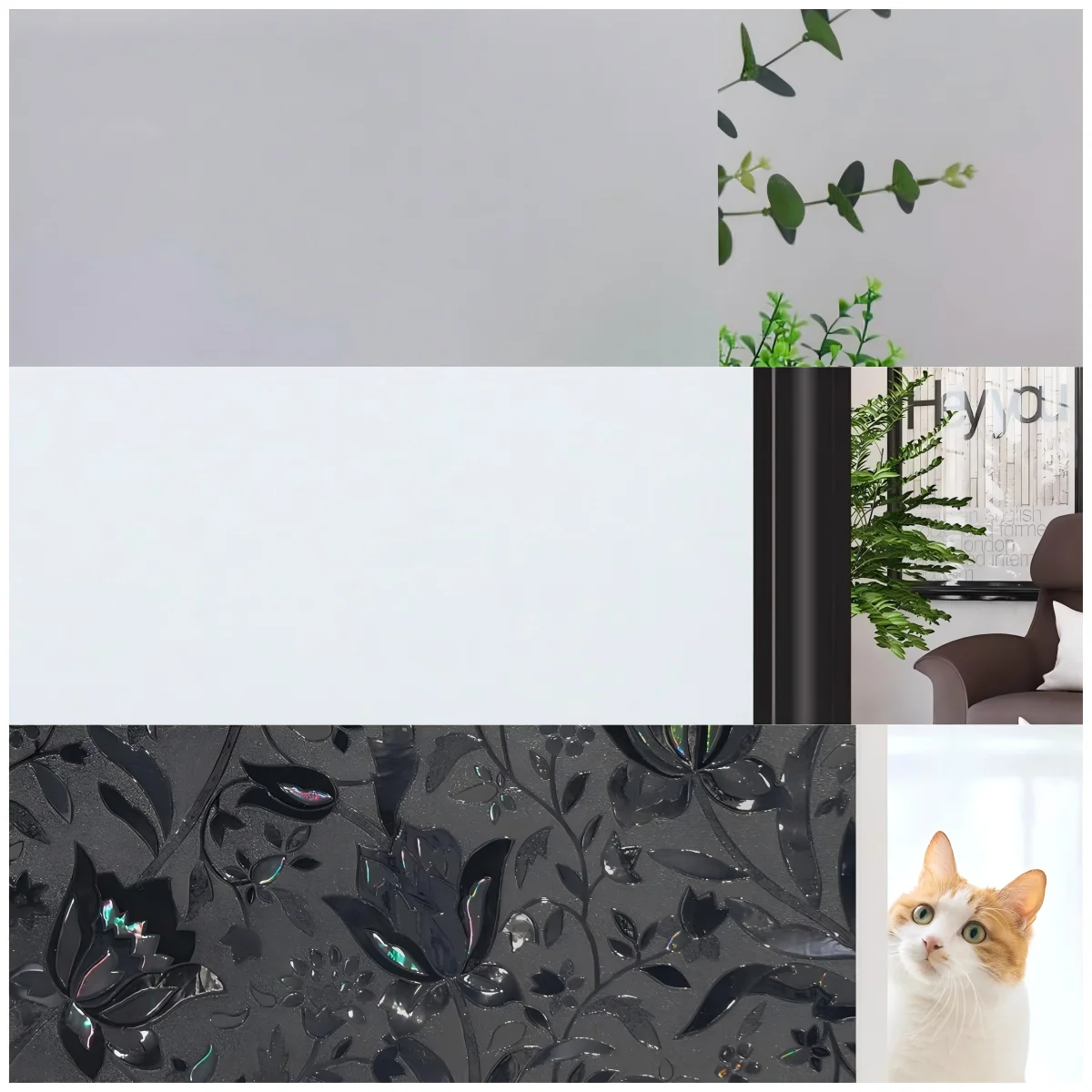 

Privacy window film White frosted window stickers UV protection Insulation window film Opaque window film 90cm*200cm
