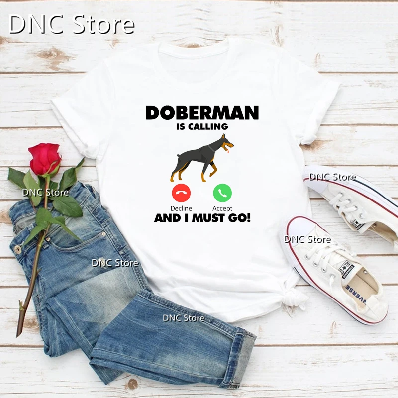 

Dog Dachshund Is Calling And I Must Go Canvas Animal Print T Shirt Women Fashion Harajuku Shirt Summer Casual Femme T Shirt Tops