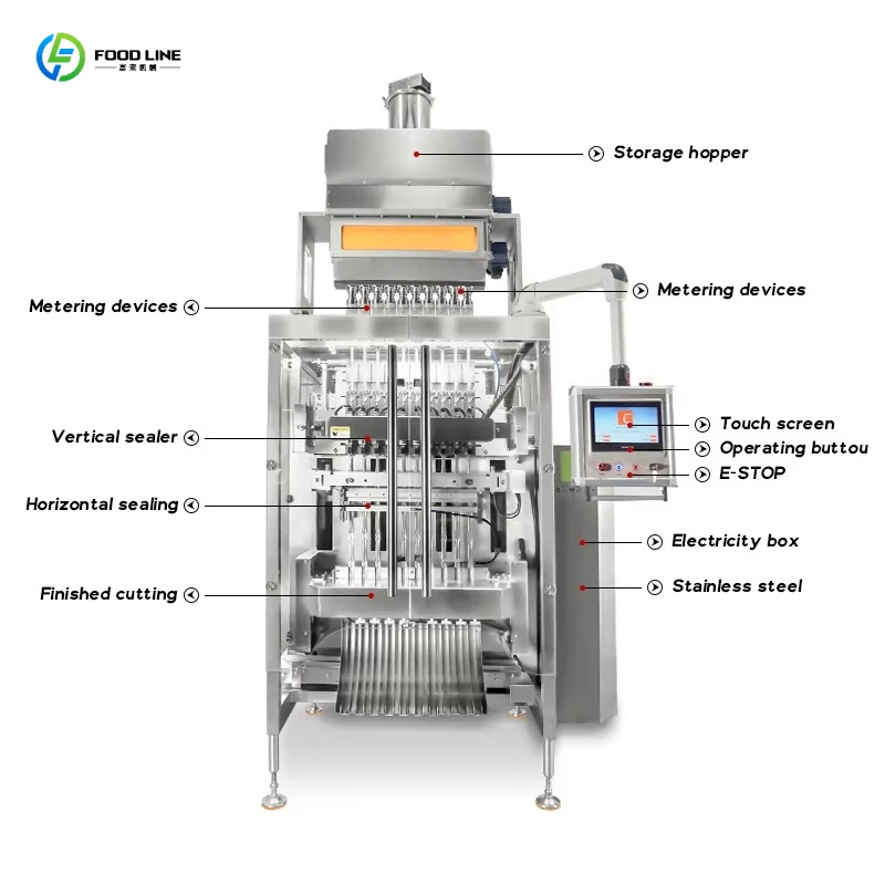 Automatic Back Sealing Stick Bag Packaging Machine Whey Protein Powder Packing Machine Cocoa Matcha Powder Packing Machine