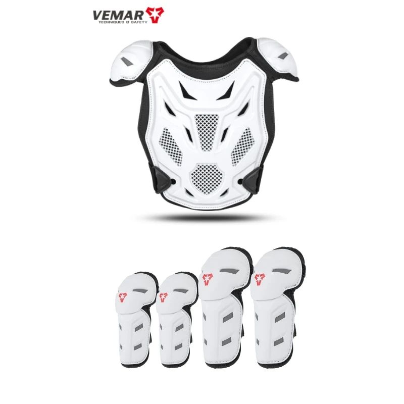 Kinderen Motorrijden Body Armor/Elleboog Kniebeschermer Kinderen Motocross Rugvest Borst Off-Road Moto Fietsen Beschermende uitrusting