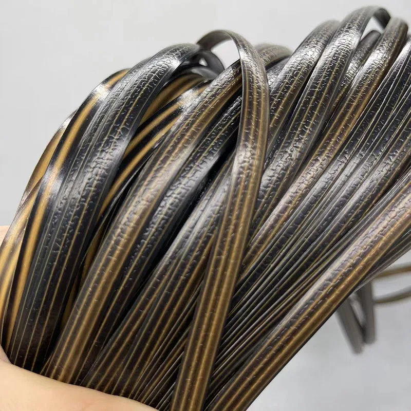 500g 70M Coffee Gradient Flat Synthetic Rattan Weaving Material Plastic Knit Repair Chair Table PE Woven Rattan