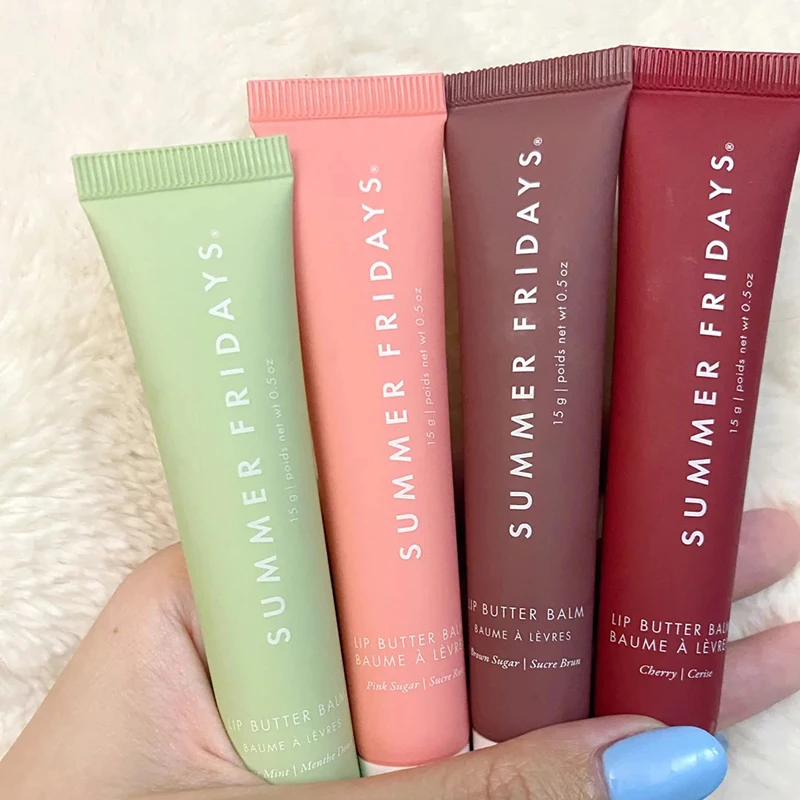 Gelados de verão rosa goiaba bálsamo labial mini conjunto de brilho labial novo hidratante transparente suave tubo espelho batom maquiagem labial