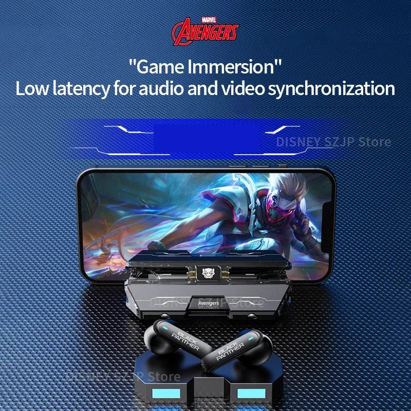 سماعات أذن ديزني مارفل BTMV21 بلوتوث صوت هاي فاي سماعات أذن لاسلكية نحلة ألعاب سماعة أذن منخفضة الكمون عمر البطارية الطويل