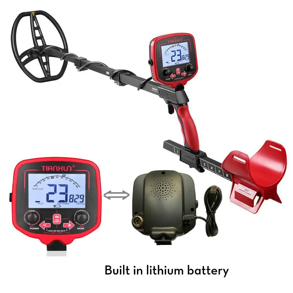 TX850L Rechargeable Metal Detector Intelligent Professional Mining Tool Gold Detector Underground Treasure Hunting