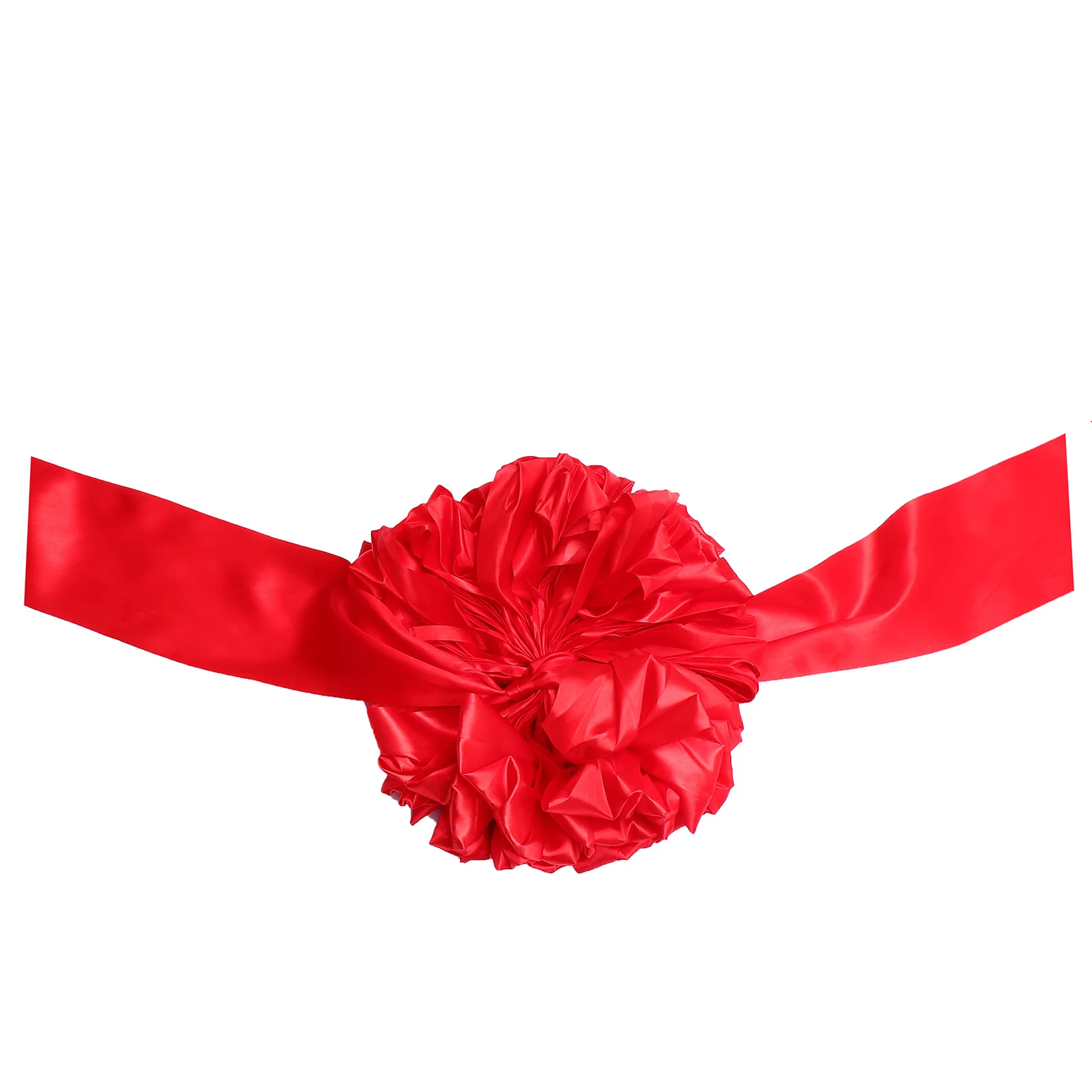 

Car Front Decorative Flower Ball Red Wedding Car Hydrangea Ornament Reusable Ribbon Cutting Supply Celebration Party Decoration