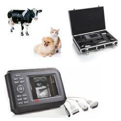 5.6 Inch LCD Screen Palm Handheld Veterinary Animal Ultrasound Scanner With Rectal Probe For Horse Cattle Sheep