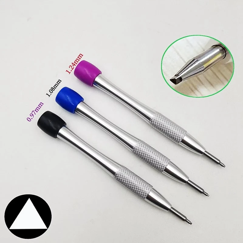 ATTWO-Watch Movement Screwdriver Set Triangular Rotor Screwdriver Suitable For RLX 3235 Movement Watch Accessories 3-Piece Set