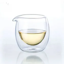 100ml/200ml Heat-Resisting Clear Double Wall Layer Glass Tea Pitcher Gongdao Tea Cup Cha hai fair mug