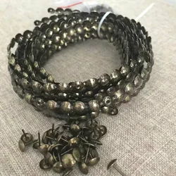 10Meter Upholstery Nail Strips 11mm Brass Nickel Bronze Decorative Nail Tapes Black Tacks Sofa Bedside Brass Decor Home Nails