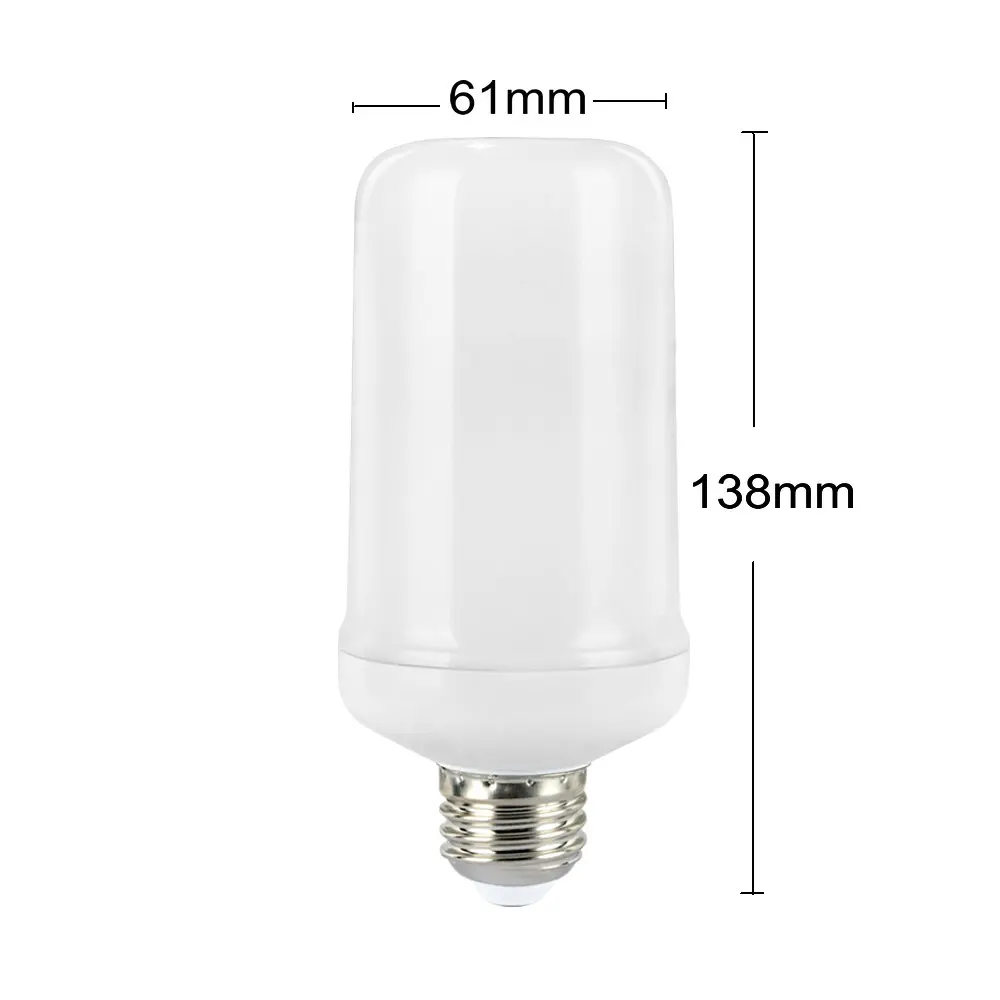 Practical Flame Flickering Glowing Amber Fire Effect LED Light Bulb in E26 E27 Screw Base DC 12 Volt Landscaping Low Lighting