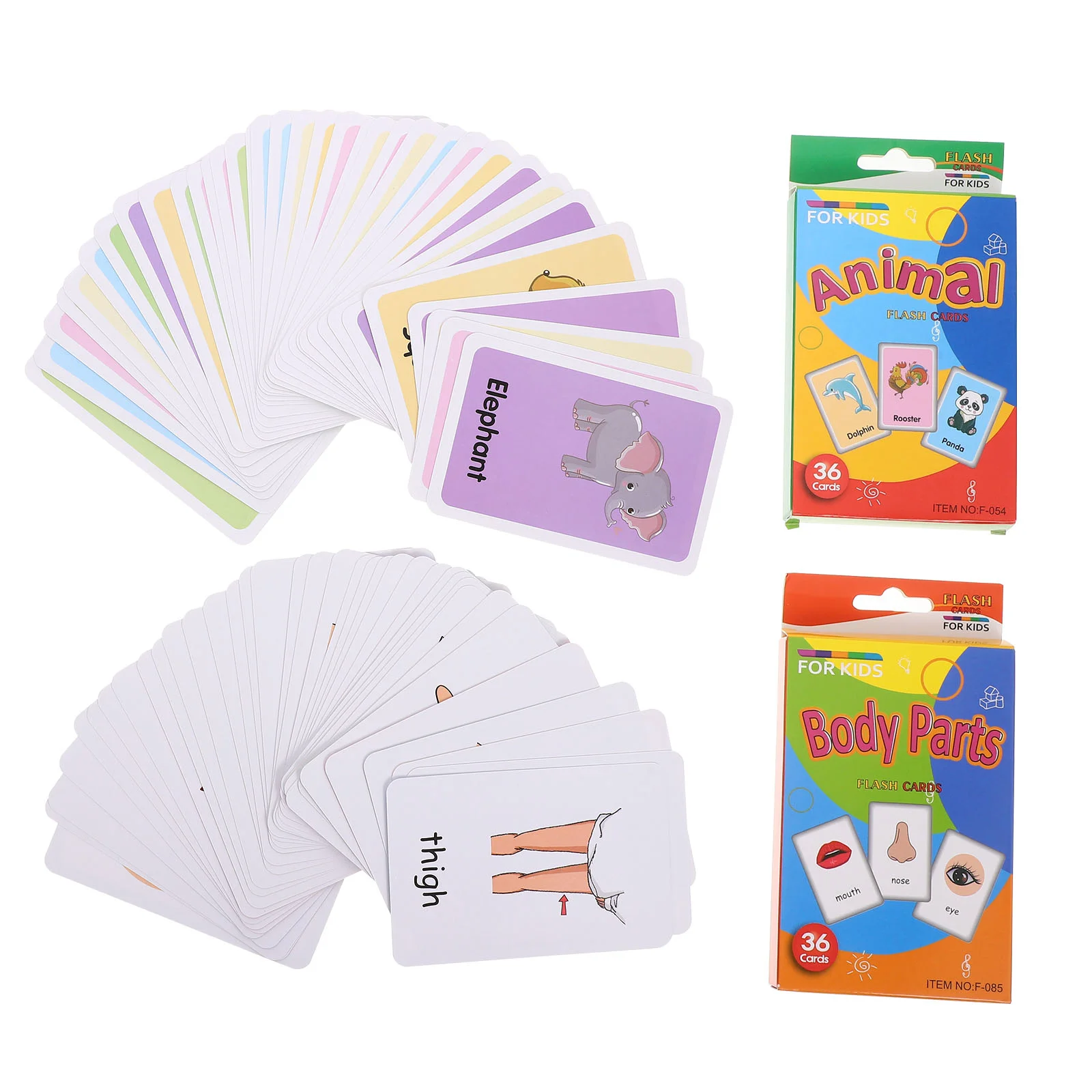 2 Sets Toddler Learning Toys Flash Cards Early Education for Toddlers Babies Infant Baby