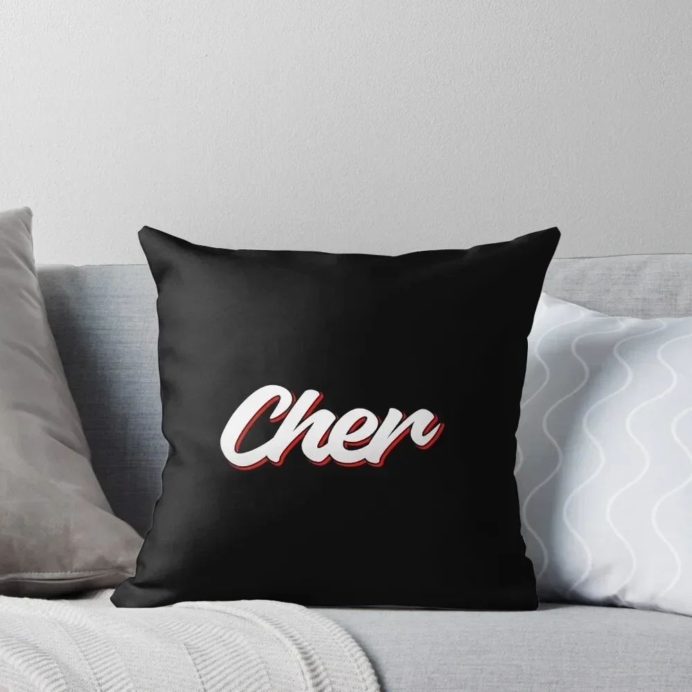 

Retro Cher Name Label (Black) Throw Pillow Decorative Cushions For Living Room Couch Cushions autumn decoration pillow