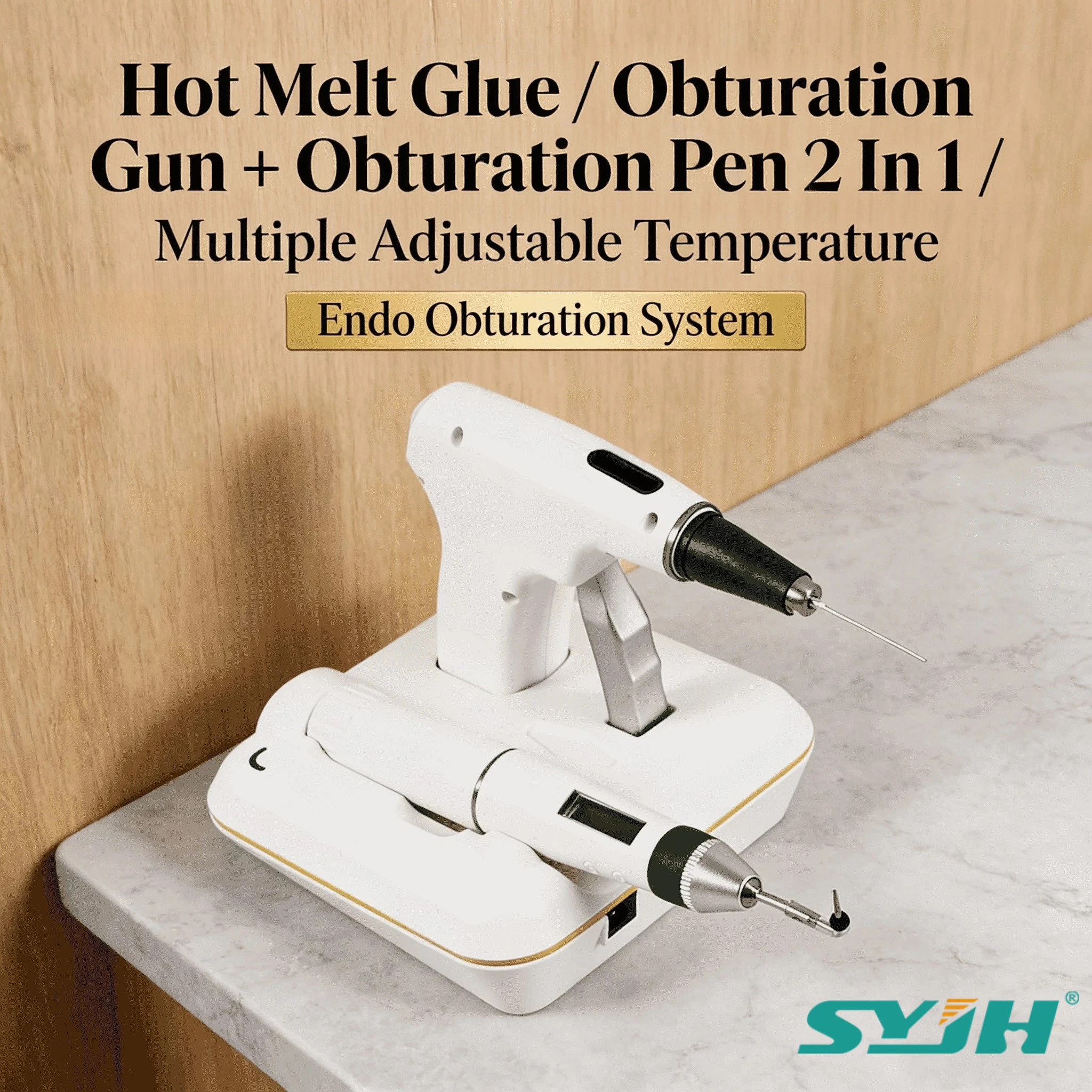 

Беспроводная система для эндодонтической обтурации SYJH 2-в-1: ручка-аппликатор и пистолет для горячего клея, инструменты для нагрева гуттаперчи и фиксации