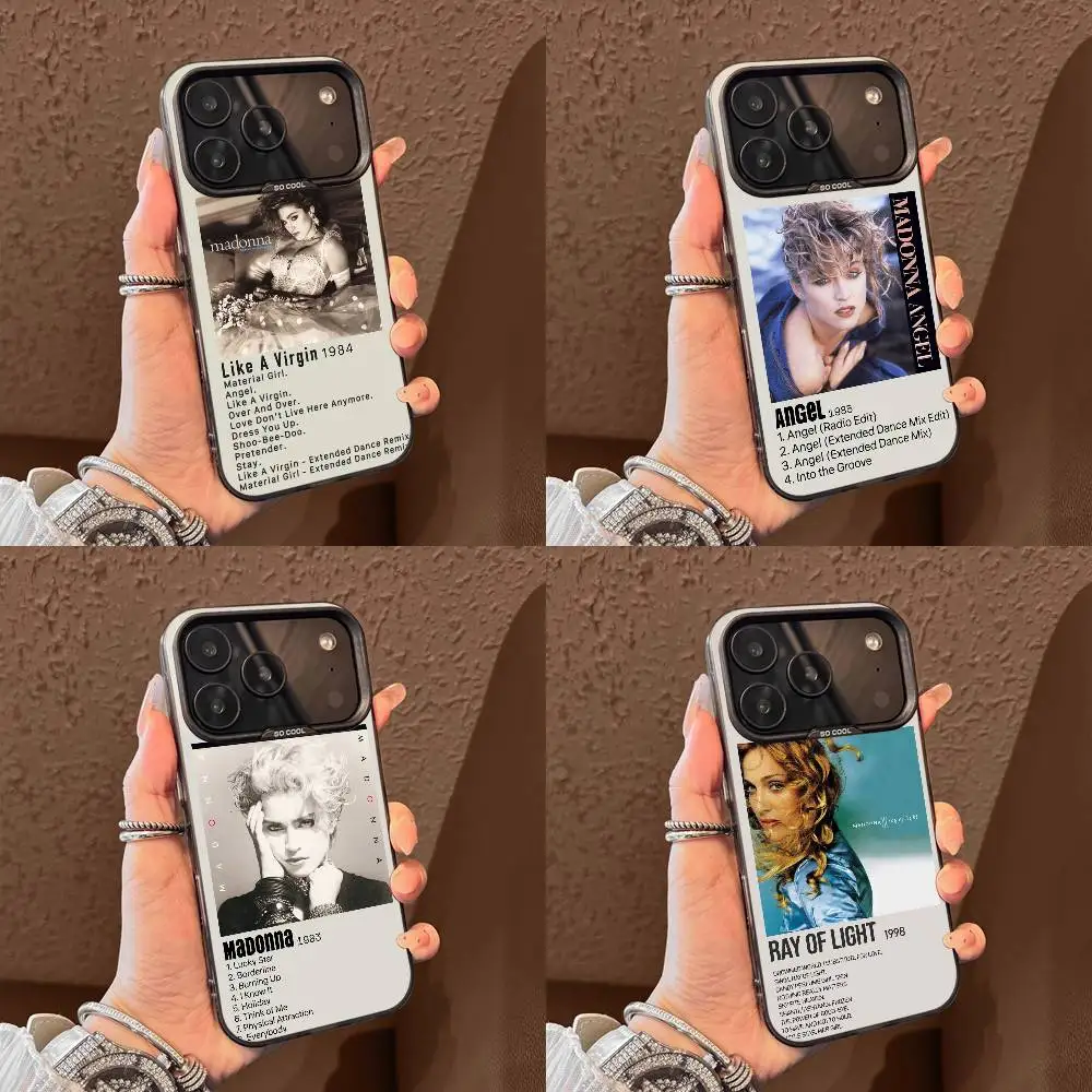 

M-Madonna Ray of Light Like a Virgin Phone Case For iPhone 17,16,15,14,13,12,11,Pro,Max,Plus,E,Air,Mini Black Tpu Cover