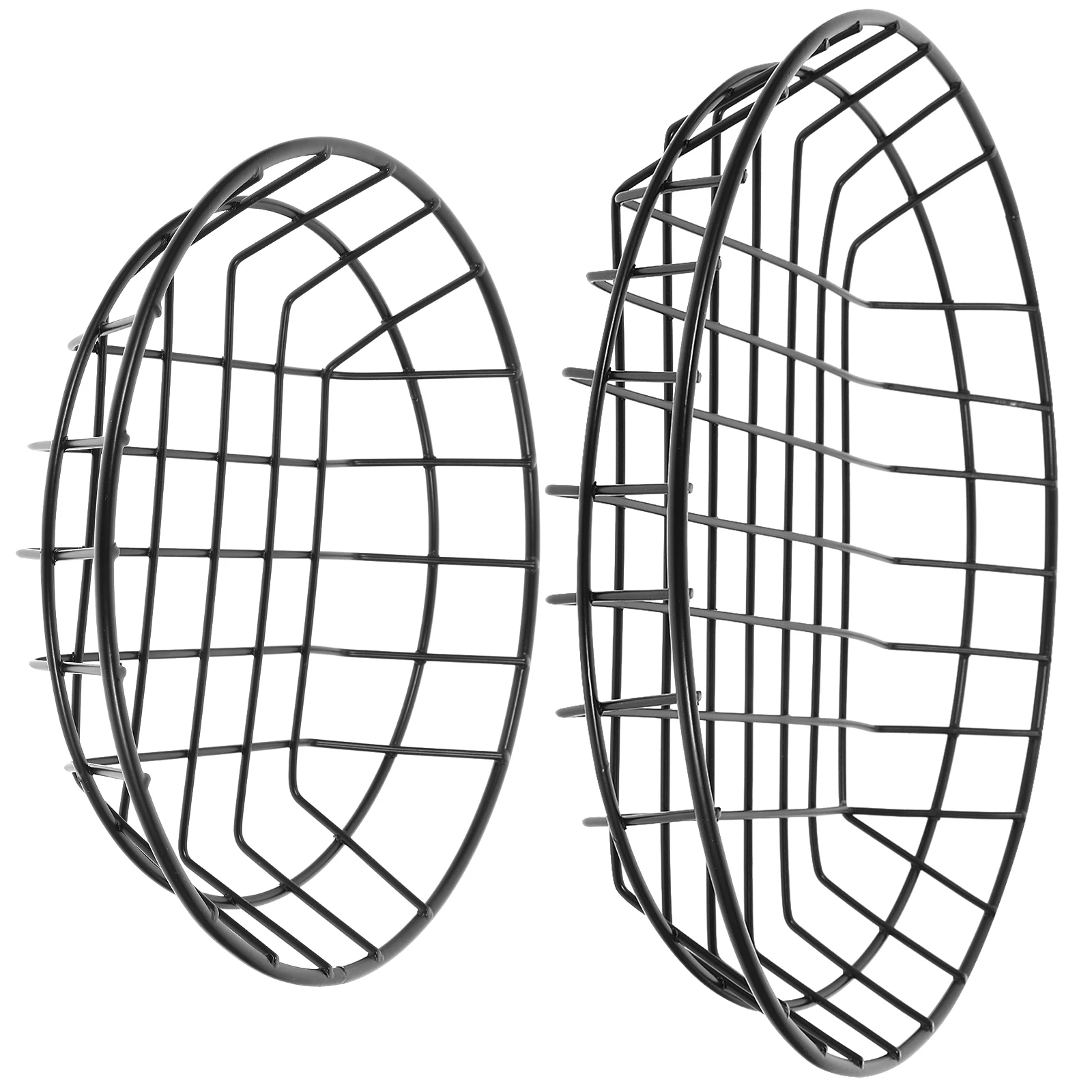 

2Pcs Snack Basket Round Wire Container for Bread Fries Kitchen Bar Utensils Home Fruit Storage Plate Food Serving Plates