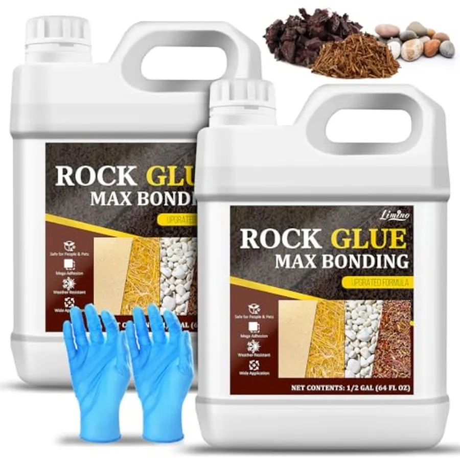 

Rock Glue for Landscaping - Strong Mulch Glue for Pea Gravel Landscape, Concentrated Pea Gravel Stabilizer, Max Bonding Outdoor