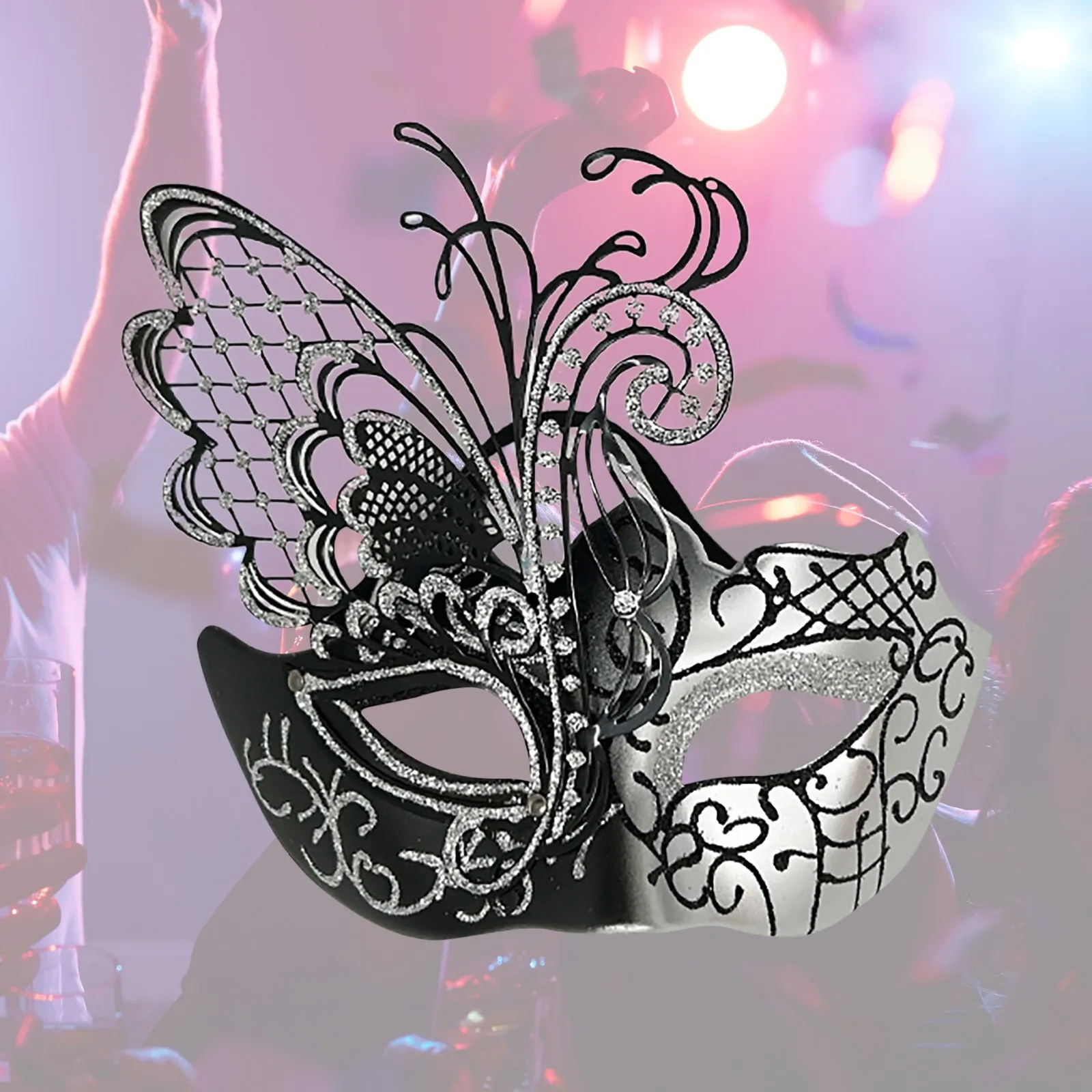 Women Shining Plated Party Wedding Props Masquerade Mardi Butterfly Carnival Easter Show Party Nightclub Masks Festival Supplies