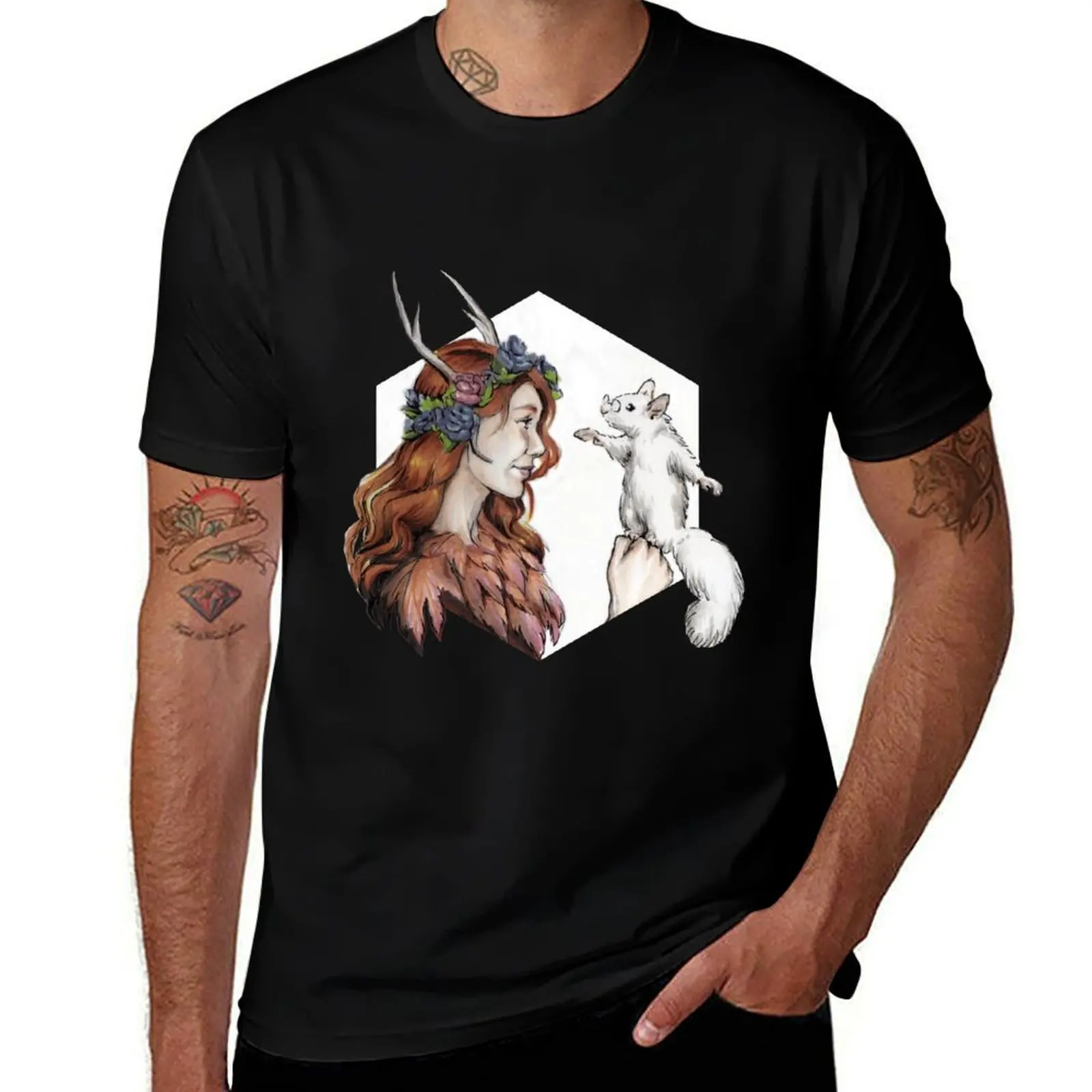 

Speak with Animals T-Shirt man t shirts for men casual black cotton t-shirt plain for man package T-Shirt