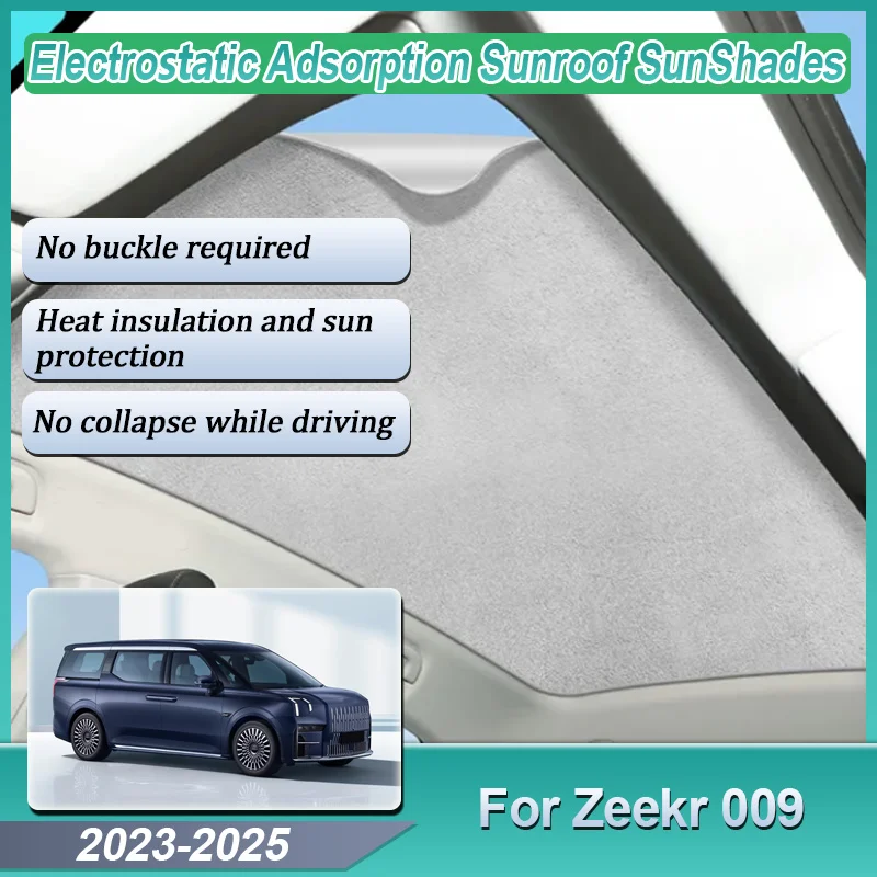 

Skylight Sunshades For Zeekr 009 Accessories 2023~2025 2024 Electrostatic Adsorption Sunroof Windshield Visor Car Accessories