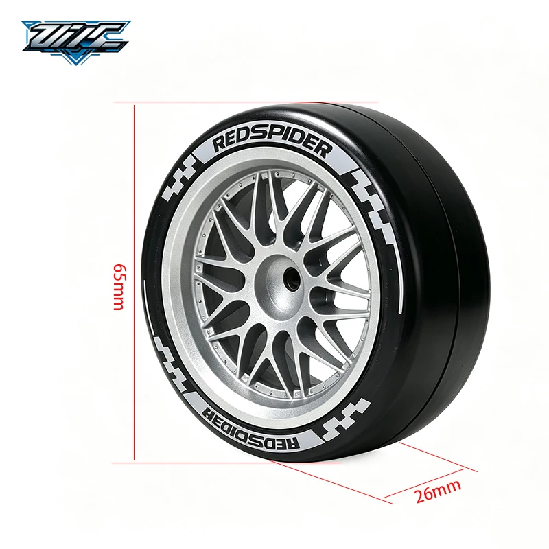 Wear‑Resistant Rubber & Plastic Wheel Rims 1/10 RC Drift Tires 12mm Hex For Tamiya TT01 TT02 XV01 RC Racing Car Upgrade Parts