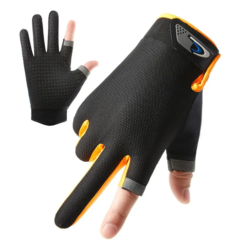 Protezione solare estiva 3 dita guanti da ciclismo schermo traspirante confortevole pesca sport ciclismo all\'aperto guanti antiscivolo Q2v3