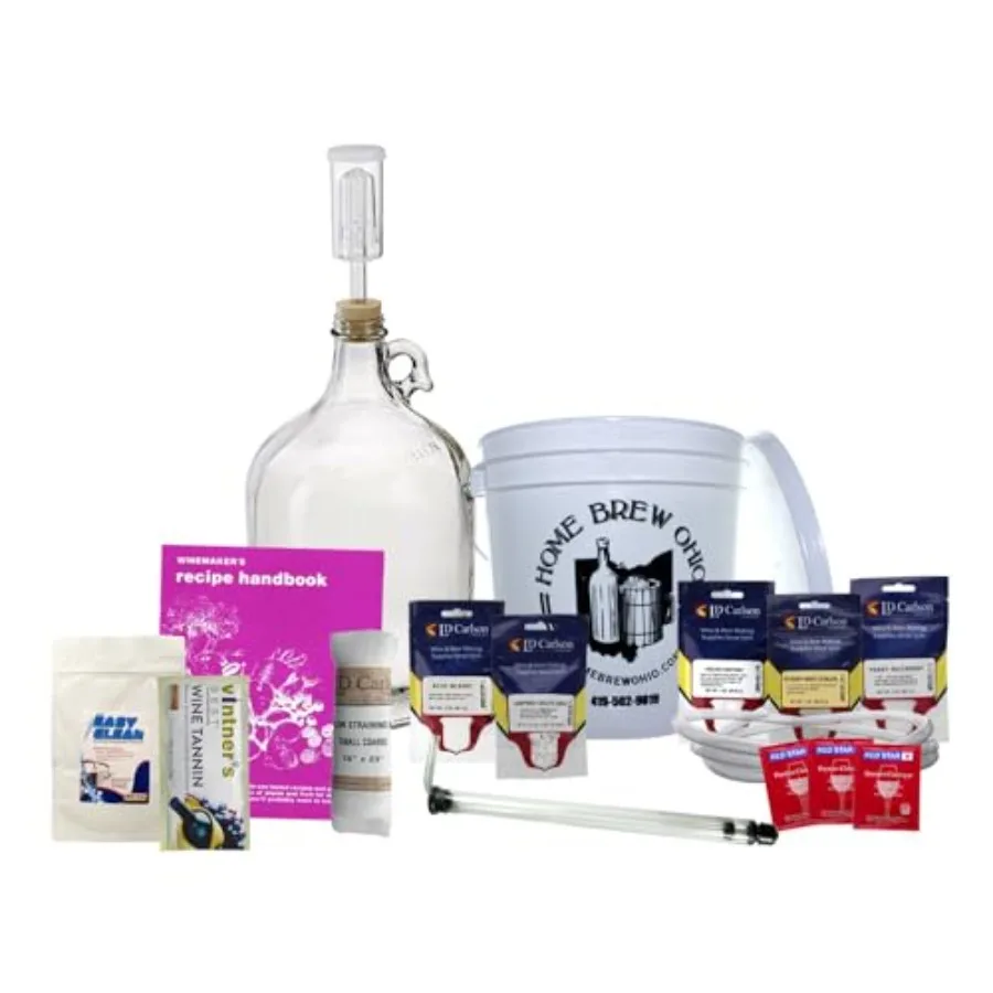 

Набор для домашнего виноделия Home Brew Ohio Upgraded: 1 галлон вина из фруктов - в комплекте мини-автоматический сифон