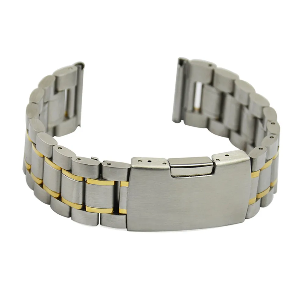 

Solid Stainless Steel Band 16 18 19 20 21 22 24 26mm Universal Smartwatch Replacement Watch Strap Men Women Watchband Bracelet