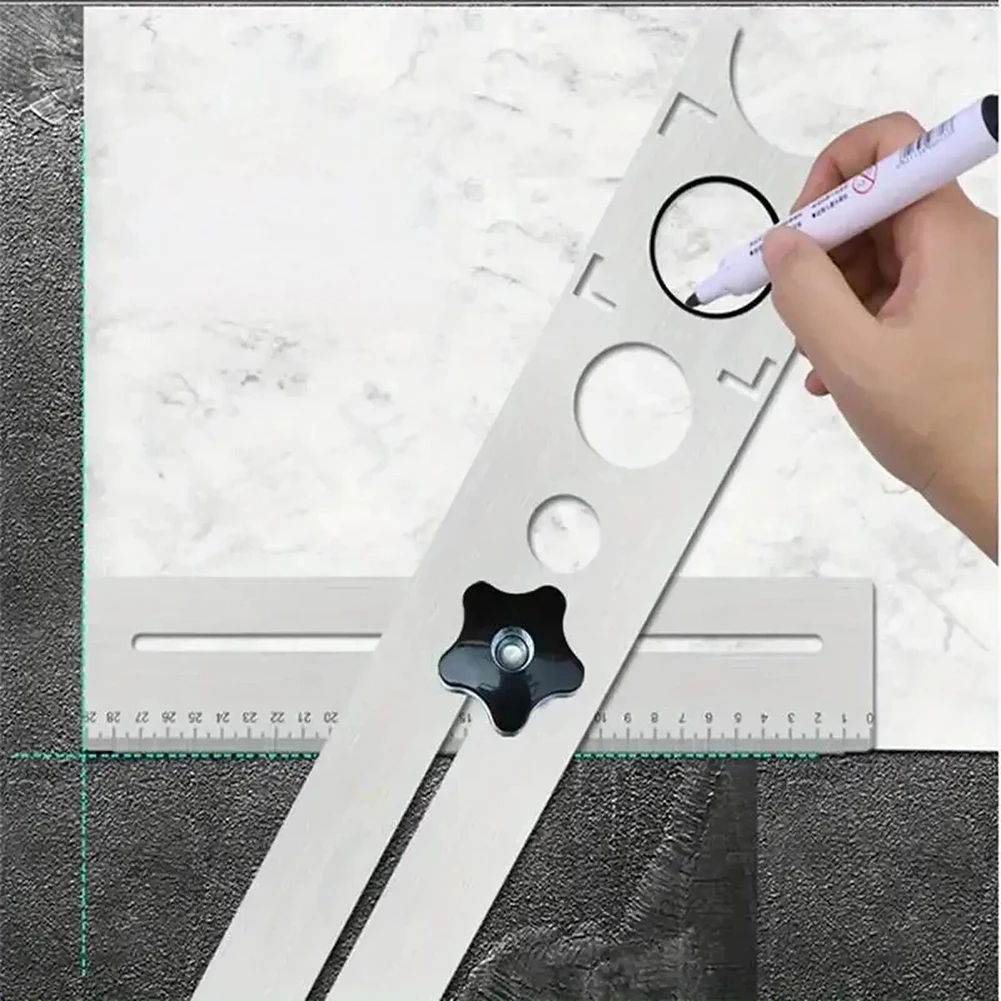 Cabinet Hardware Installation Jig With Scale , High-quality Aluminum Alloy Construction. Rapid Assembly For Carpentry