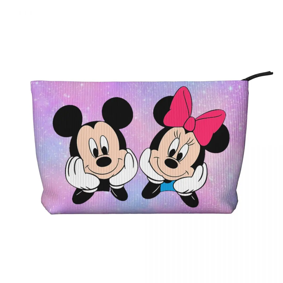 Custom Mickey Mouse Cosmetic Bag Women Kawaii Large Capacity Makeup Case Beauty Storage Toiletry Bags