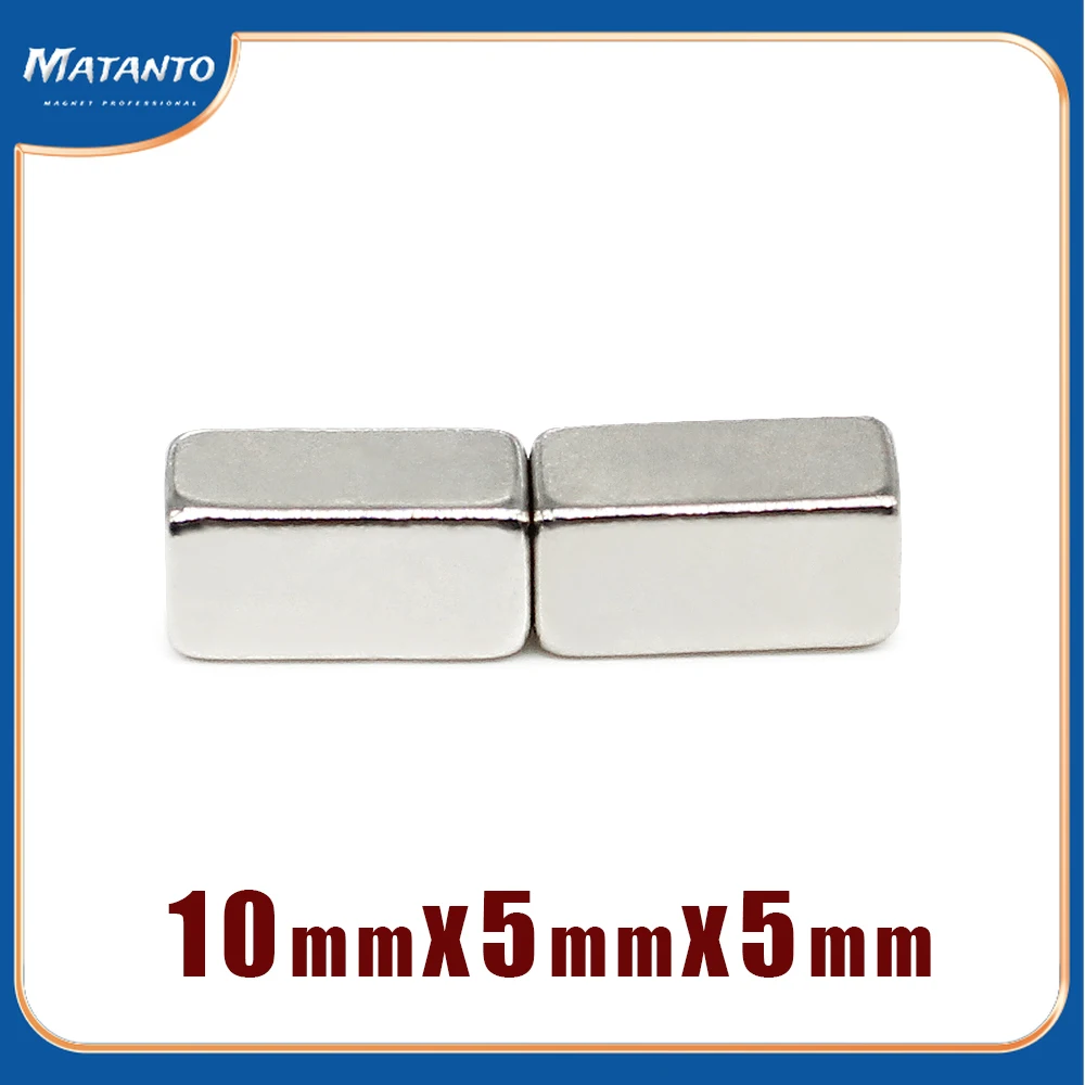 

10/20/50/100/150/200PCS 10x5x5 Block Rare Earth Neodymium Magnet N35 Permanent Strong Powerful Magnets Sheet 10x5x5mm 10*5*5