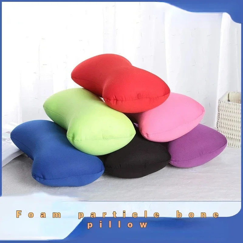 Foam particle bone pillow, office lunch break, sleeping pillow, portable pillow