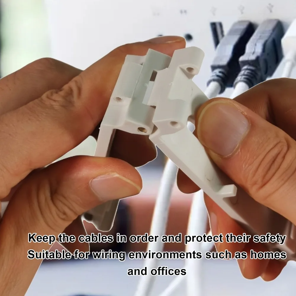 10pcs Sturdy Snap On Cable Organizing Tool Multi Hole Adjustable Wire Comb Organizer Network Cord Organizer Tool Home