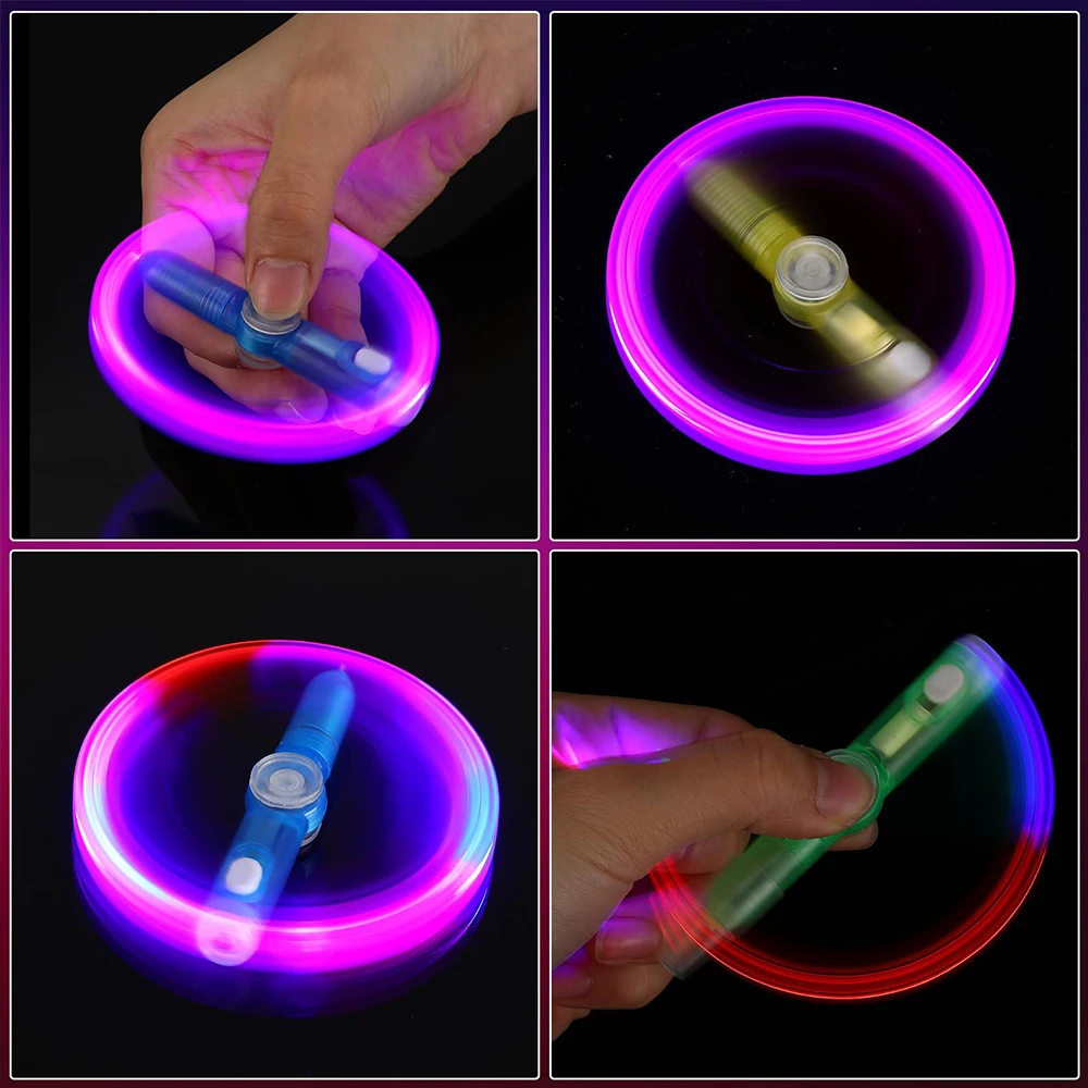 LED Spinning Pen Ball Pen Fidget Hand Top Glow in Dark Light EDC Stress Relief Toys Kids Toy Gift School Supplies Decompression